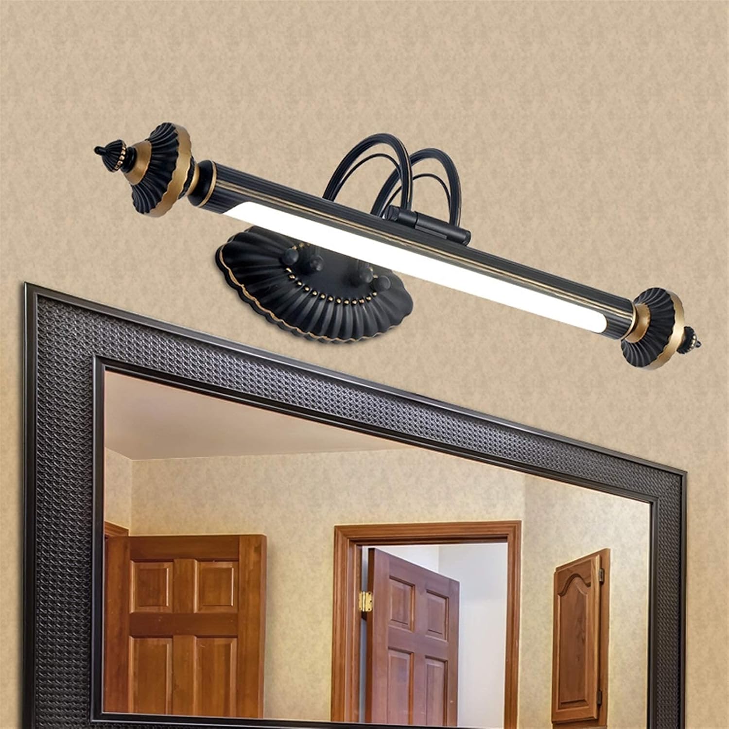 Mirror Light LED Mirror Light Wrought Iron Modern Bathroom Wall Lighting Fixtures Compatible with Bathroom Dressing Table Wall Lamp Dressing