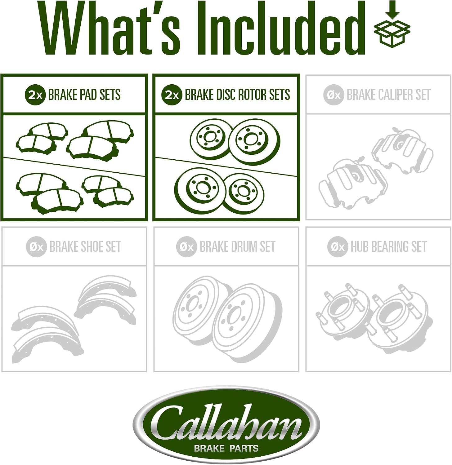 Callahan Brake Parts Front and Rear Brake Kit For Hyundai Venue 2020-2022, Kia Soul 2020-2023 [Model Specific] Replacement Drilled Slotted Brake Rotors with Ceramic Brake Pads