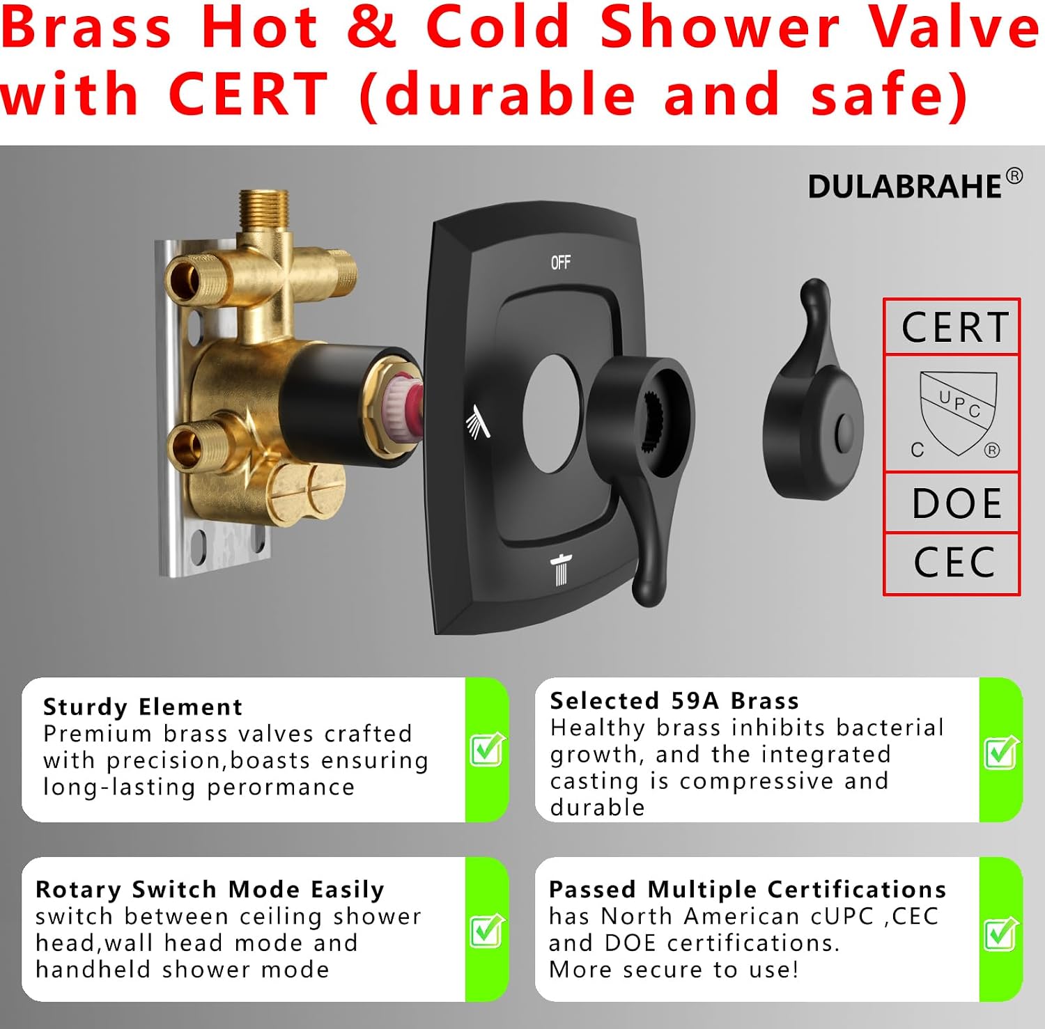 14 X 20 Inch Ceiling LED Rain Shower Head, Dual Rainfall Smart Shower System Set With 8 Inch Wall Head For Two People (Matte Black)