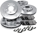 R1 Concepts Front and Rear Brake Kit Fits 2015-2021 Mercedes-Benz C300| Ceramic Pads, Blank Rotors| Hardware, Sensor Wire| 13.0' Front & 11.8' Rear