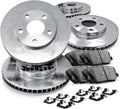 R1 Concepts Front and Rear Brake Kit Fits 2018-2020 Audi Q5| Ceramic Pads, Blank Rotors| Hardware, Sensor Wire| 13.3' Front & 13.0' Rear