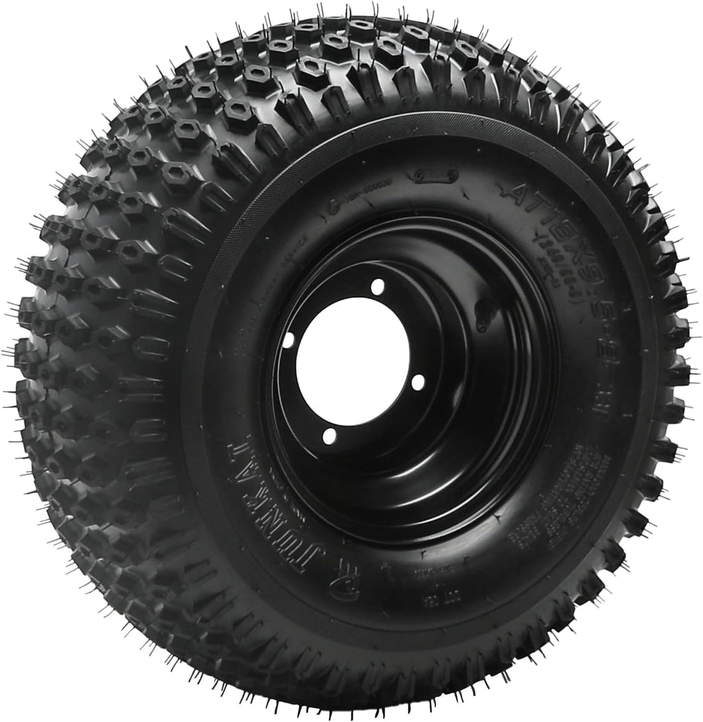 2Pcs 18x9.50-8 Tires & Wheels Rims Set, 4 Lug 110mm Bolt Pattern - Compatible with ATV, UTV, Quad, Riding Lawn Mower, Tractor, Zero Turn Mower, Lawn Tractor