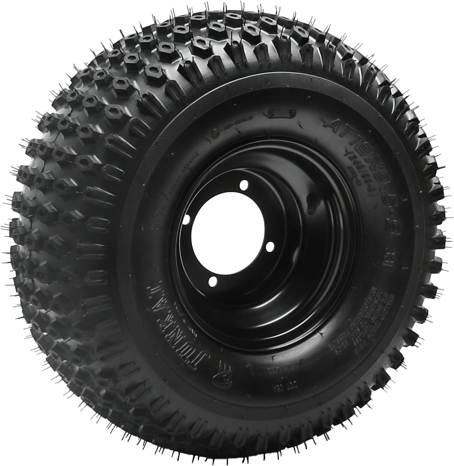 2Pcs 18x9.50-8 Tires & Wheels Rims Set, 4 Lug 110mm Bolt Pattern - Compatible with ATV, UTV, Quad, Riding Lawn Mower, Tractor, Zero Turn Mower, Lawn Tractor
