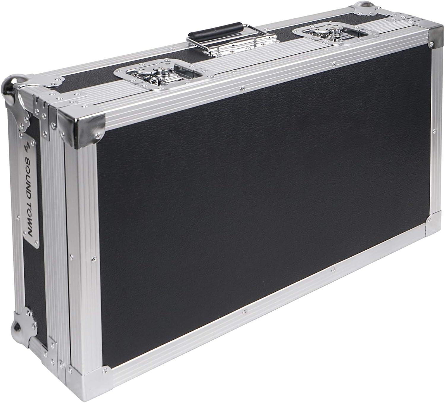 Sound Town Heay-Duty Plywood Gutiar Pedal board ATA Road Case with Pedal Mounting Tape Fastener, Interior: 24.7' x 14' (STRC-PD1)