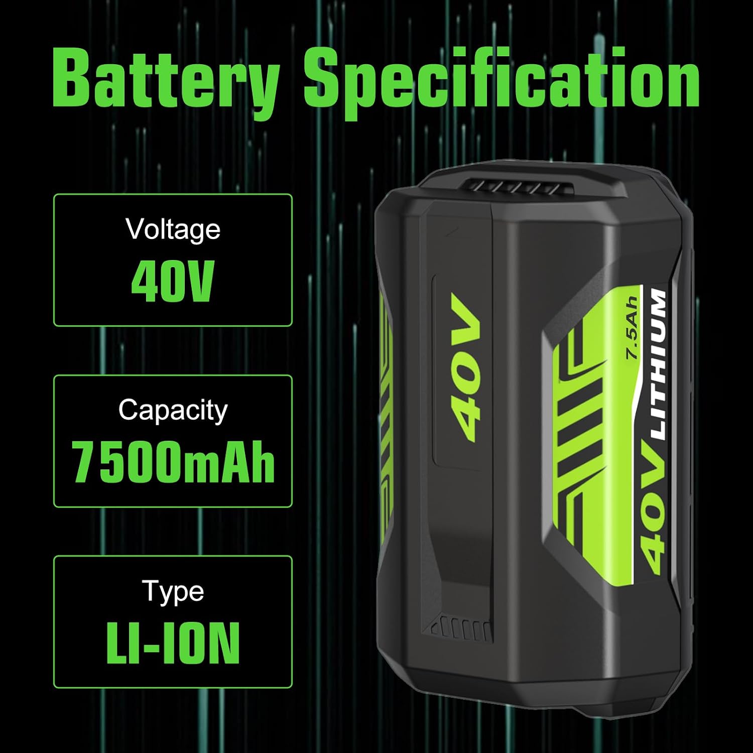 OHYES BAT Replacement for Ryobi 40 Volt Battery and OP401 Charger Compatible with Ryobi 40v Battery OP40401 OP4026 OP40261 OP4050 OP40601 OP40602 Cordless Power Tools (Green)