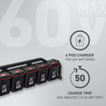 Toro 60V MAX* Flex-Force 12 Amp 6-Pod Li-Ion Charger