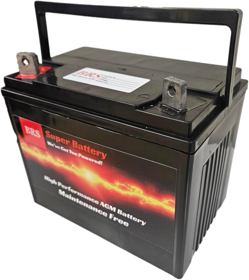 BRS U1 AGM Battery, 12V 300 CCA – Group U1 Lawn Tractor, Mower, Generator, UTV, ATV, Ride-On | Sealed, Maintenance-Free, Vibration Resistant, Long-Lasting, Cold-Weather Ready, Arrives Fully Charged