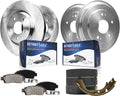 Detroit Axle - Brake Kit for 2012-2015 Honda Civic, 2013 2014 Disc Brake Rotors Ceramic Brakes Pads Rear Brake Drums Brakes Shoes Replacement : 10.31' inch Front Rotors