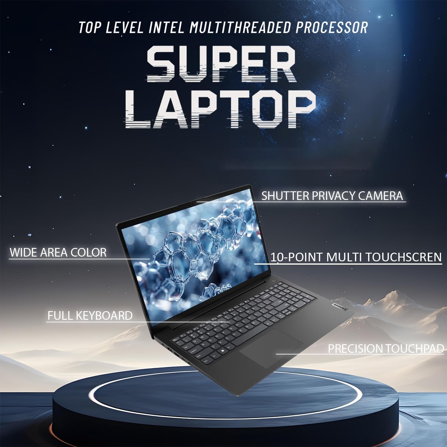 Lenovo New Ideapad Business Laptop with MS Office for The Web, 15.6' FHD Touchscreen Display, Intel 10-Core i5 CPU(Beats i7-1255U), 16GB RAM, 1TB SSD, Ultra Slim Design, Windows 11, WOWPC, No Mouse