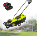 SHAHRYAR Brushless Cordless Push Lawn Mower,Electric Lawn Mower,3400 RMP High Speed Cutting,with 45l Large Grass Box, Suitable for Lawn Mowing, Park Greening, Etc