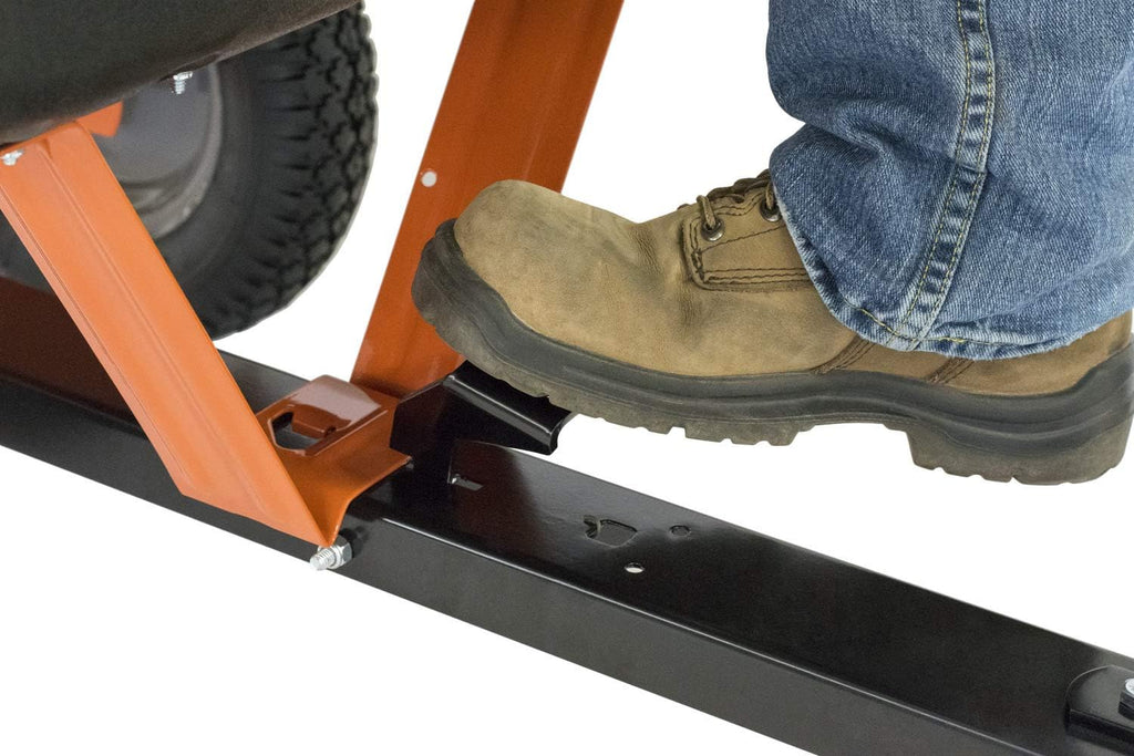 Agri-Fab 45-0533 650 lbs Tow Behind Poly Dump Cart, 10 CU. FT.; Lawn & Garden Cart/Trailer for Lawn Mowers, 16' Pneumatics Tires, Easy to Use Foot Pedal Dumping Lever