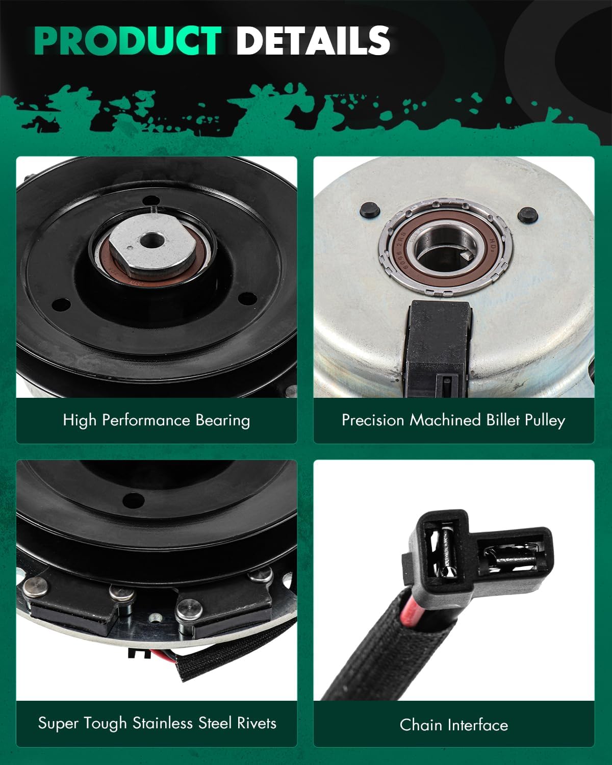Electric Lawnmower, SCITOO PTO Clutch Fit For Exmark: 109-9282, 116-1604, 116-1620 / for Toro: 109-9282, 116-1604, 116-1620 / for Warner: 5218-207 / for Xtreme: X0239