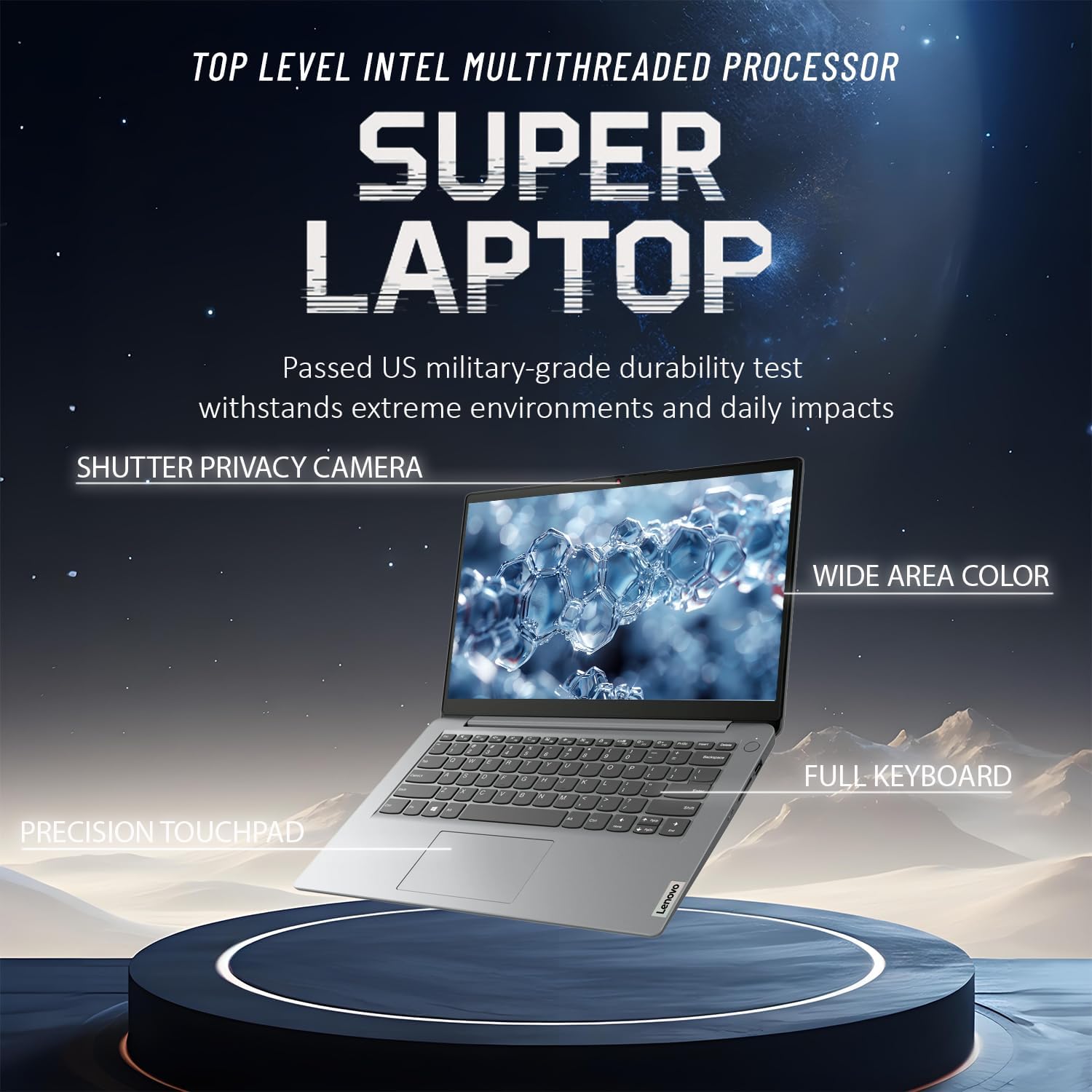 Lenovo IdeaPad Laptop with Microsoft Office, Intel High Performance CPU, 11 Hour Battery, SD-Card Reader, Webcam + USB-C, WOWPC Recovery USB, Windows 11 (20GB RAM | 1152GB SSD)