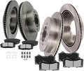 SCITOO Brake Kits For Lexus For LX570 2016-2019,For Toyota For Land Cruiser 2016-2019,For Sequoia 2008-2019,For Tundra 2007-2019 Front Rear Disc Brake Rotor Ceramic Brake Pad 31483;31482;D1303;D1304