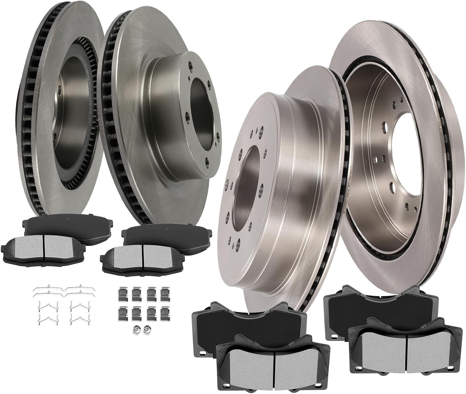 SCITOO Brake Kits For Lexus For LX570 2016-2019,For Toyota For Land Cruiser 2016-2019,For Sequoia 2008-2019,For Tundra 2007-2019 Front Rear Disc Brake Rotor Ceramic Brake Pad 31483;31482;D1303;D1304