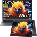 15.6' 2-in-1 Laptop/Tablet with 120Hz Incell Touchscreen,AMD Ryzen 5 7430U (6-Core up to 4.0GHz),16GB RAM 512GB SSD,360° Flip,FHD,Win 11,Backlit Keyboard for Creative Work,Business & Student