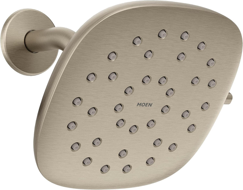 Moen Verso Infiniti Dial Square Rain Shower Head, 7-Inch Diameter Spray Head, Brushed Nickel, 220R5BN