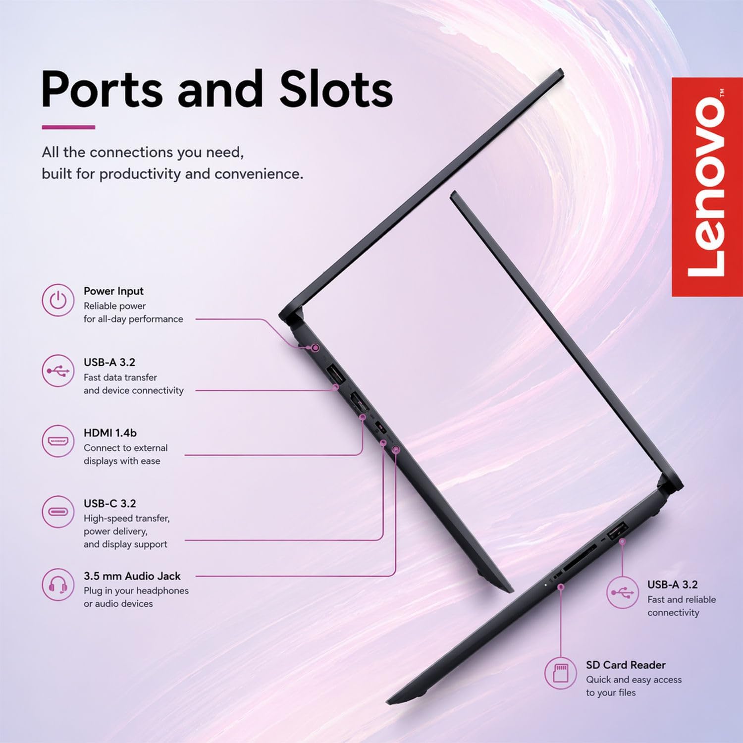 Lenovo Business Laptop, 15.6' FHD Touchscreen Display, 13th Generation 10-Core i5 CPU (Up to 4.6 GHz), 16GB RAM, 256GB SSD, Wi-Fi 6, Copilot AI, Windows 11, WOWPC USB