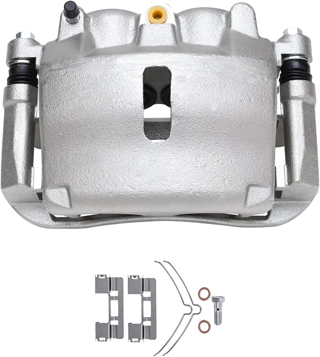Detroit Axle - Front Brake Kit for 2005-2008 Ford F-150 Lincoln Mark LT Disc Brake Caliper w/Bracket Ceramic Brake Pads w/Hardware 2006 2007 Replacement
