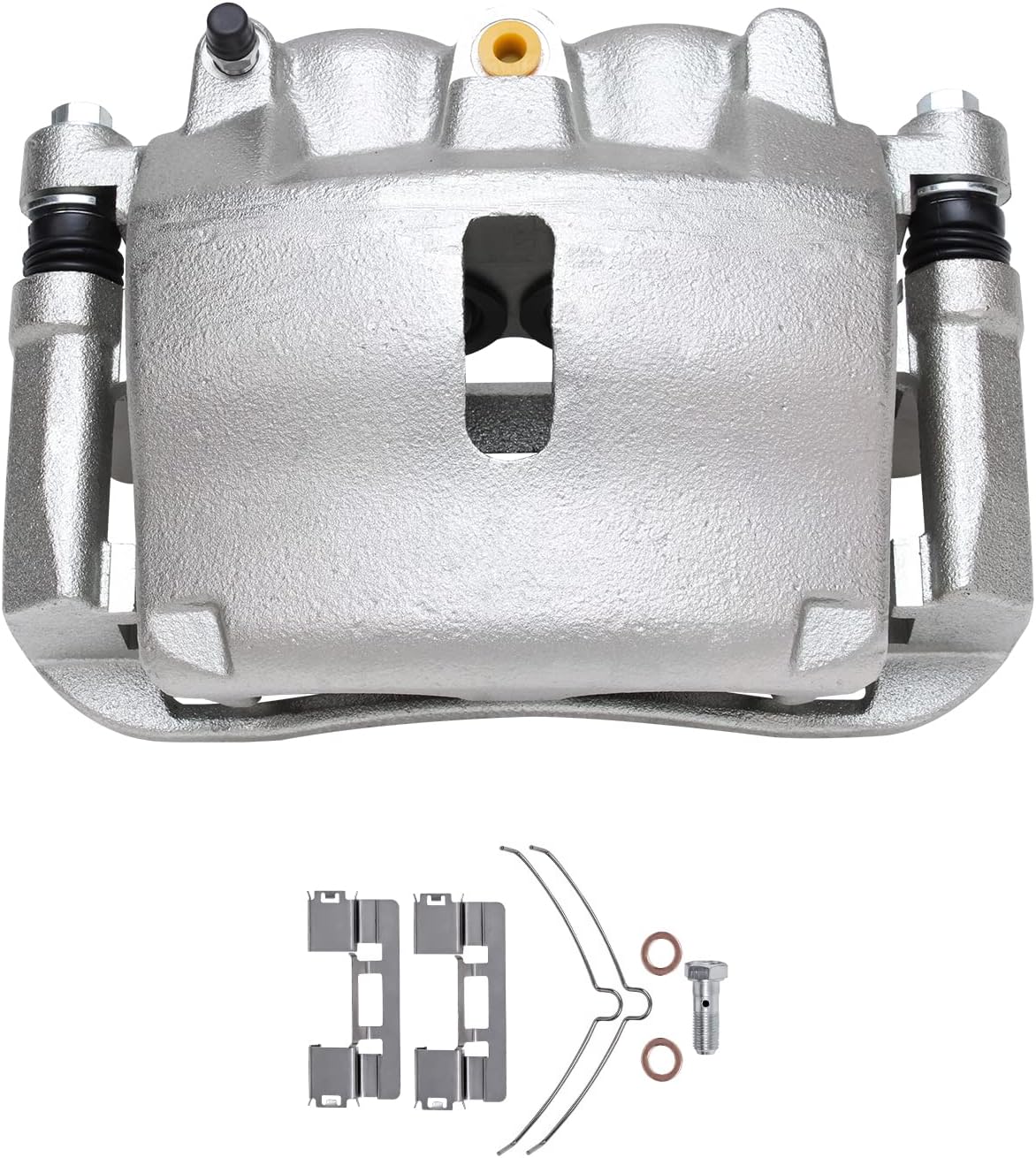 Detroit Axle - Front Brake Kit for 2005-2008 Ford F-150 Lincoln Mark LT Disc Brake Caliper w/Bracket Ceramic Brake Pads w/Hardware 2006 2007 Replacement
