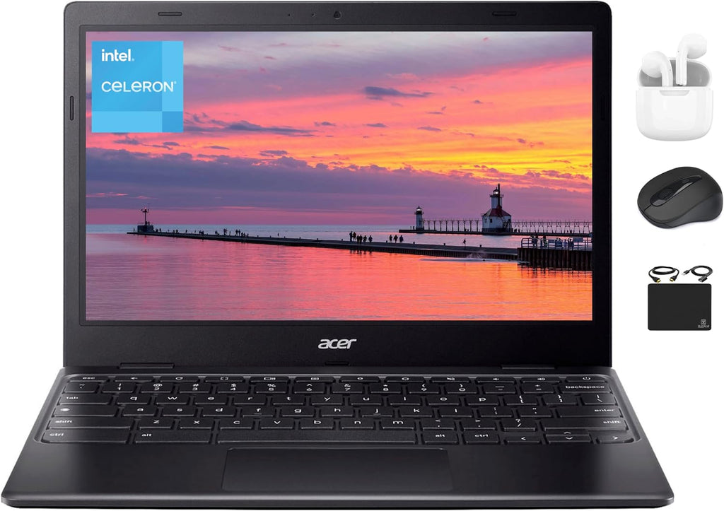 acer 311 Chromebook 2025 Flagship Slim Light Laptop, 11.6' HD Display, Dual-Core Intel N4500 Processor (Upto 2.80GHz), 4GB RAM, 64GB eMMC, Wi-Fi 5, Webcam 8+ Hrs Battery, Chrome OS +HubxcelAccessory
