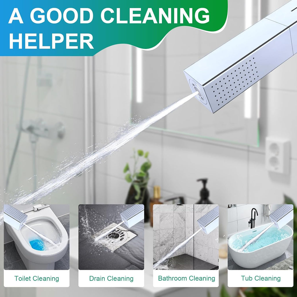 Thermostatic Dual Heads Shower System Chrome Faucets Set, 4-Way Full Body Spray Shower Fixtures 14X20' LED Rainfall Shower Head with 6' Wall Mount Showerhead, Dual-mode Handheld, 4 Jets with Shut-Off
