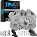 TRQ Front and Rear Brake Pad and Rotor Set Ceramic Vented Rotors Compatible with 2009-2010 Subaru Forester 2008-2010 Impreza 2010-2012 Legacy Outback