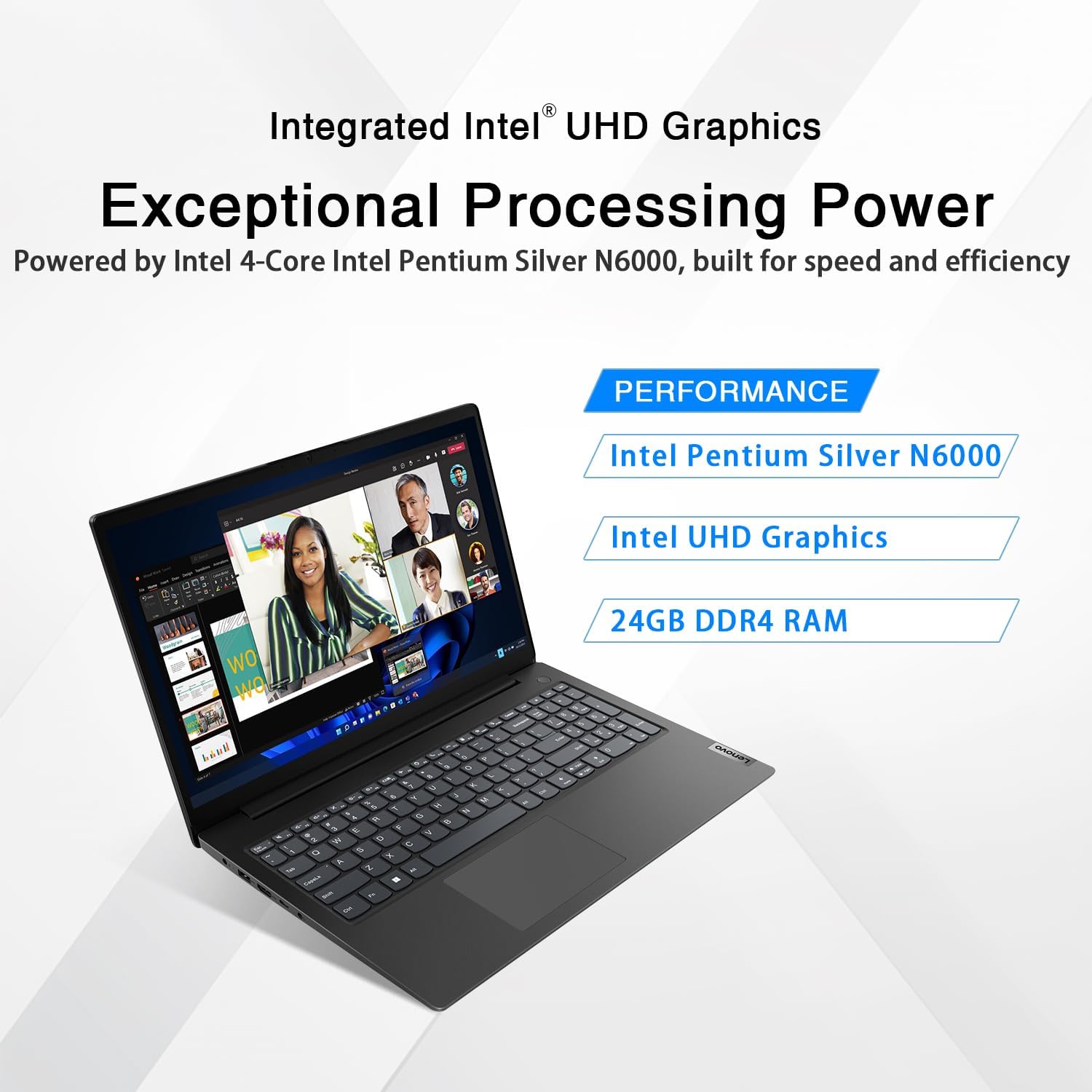 Lenovo V15 Business Laptop | Intel Pentium N6000 4-core Processor | 15.6 FHD (1920 x 1080) | 24GB RAM | 1TB PCIe SSD | WiFi-6 | Military Durability | Ethernet RJ-45 | Anti-Glare | Windows 11 Pro