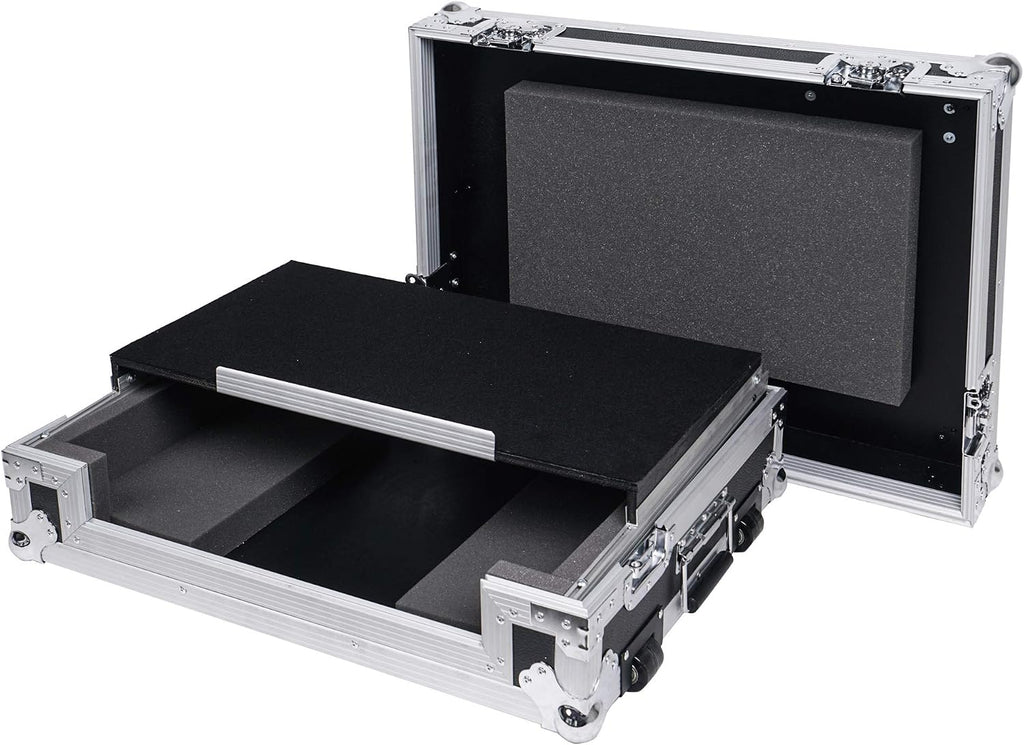 Sound Town DJ Controller Road Case w/Sliding Laptop Stand, Fits Pioneer DDJ-SR2 (STRC-SRLT)