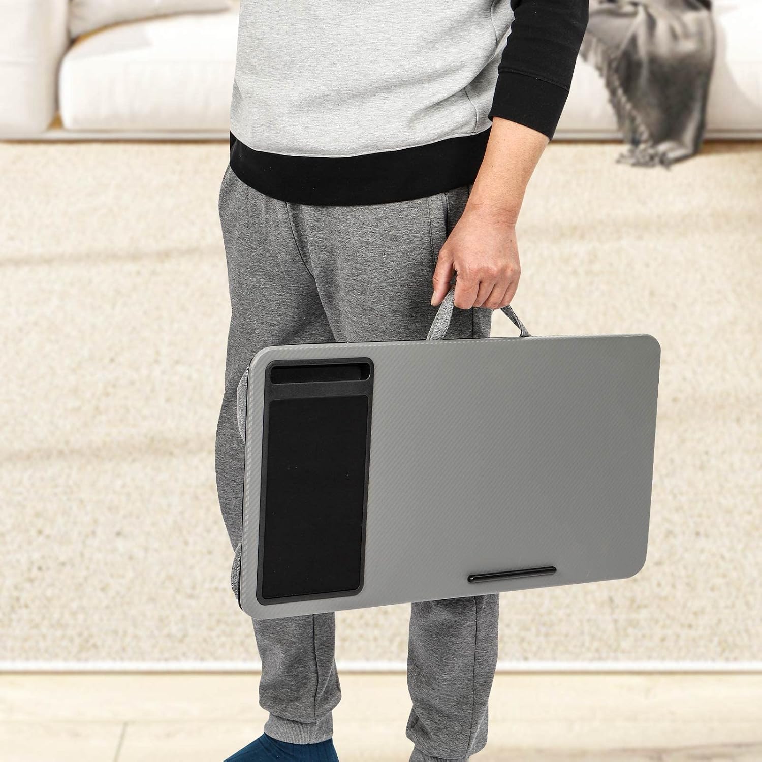 Laptop Stand for Bed, Laptop Tray 57.5x30.5x6cm Laptop Stand Lap Desk for Laptop Laptop Cushion Laptop Stand for Bed Large Lap Desk Tray for Sofa and Bed