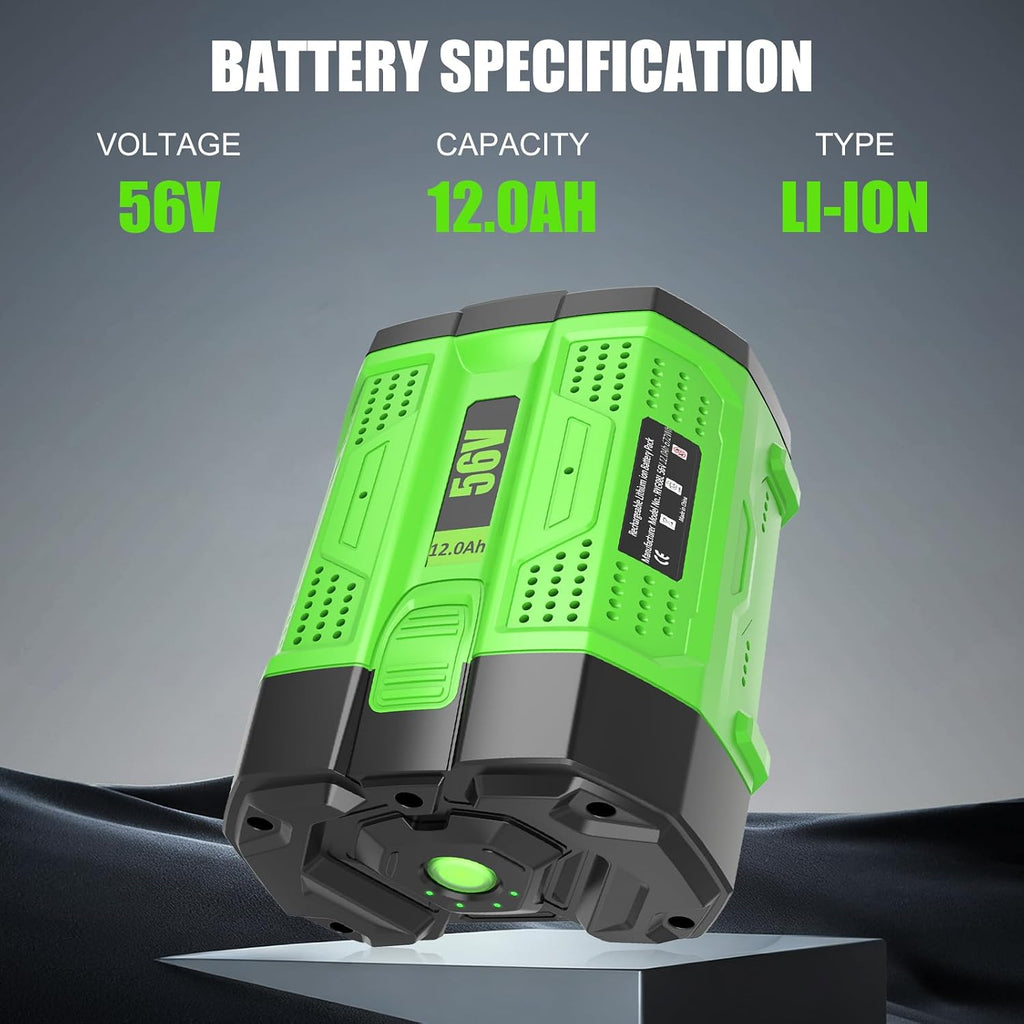 2Pack 12000mAh 56V Replacement Battery for EGO 56V Battery 12.0Ah Compatible with EGO Battery 56Volt Cordless Tools