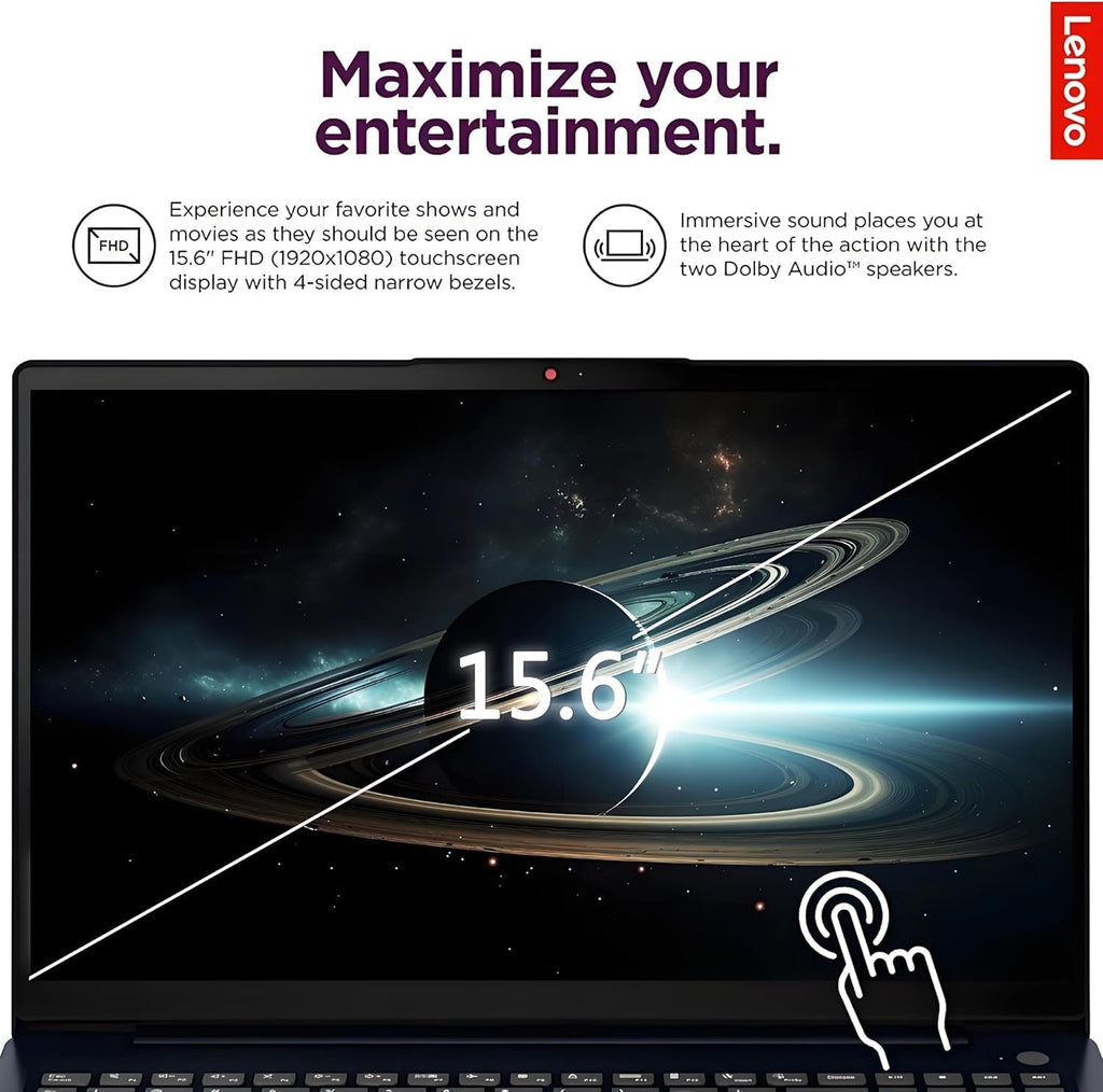 Lenovo New IdeaPad 15.6' Touchscreen Business Laptop with Microsoft Office | 16GB RAM - 1TB SSD | 2025/2026 Edition | Intel Core i5-1335U 10-core Processor(Beats i7-1255U) | Windows 11 Home
