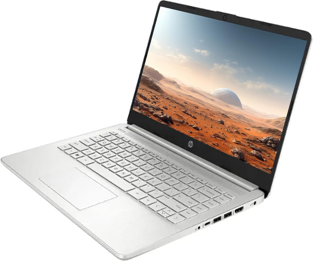 HP 2025 Upgraded Laptop with Microsoft Office and 1TB Cloud Storage (1-Year) | 14 inch HD Computer | 8GB RAM | 128GB SSD + 128GB Portable SSD | Intel 4-Core CPU | Webcam | Windows 11 | LE Bundle