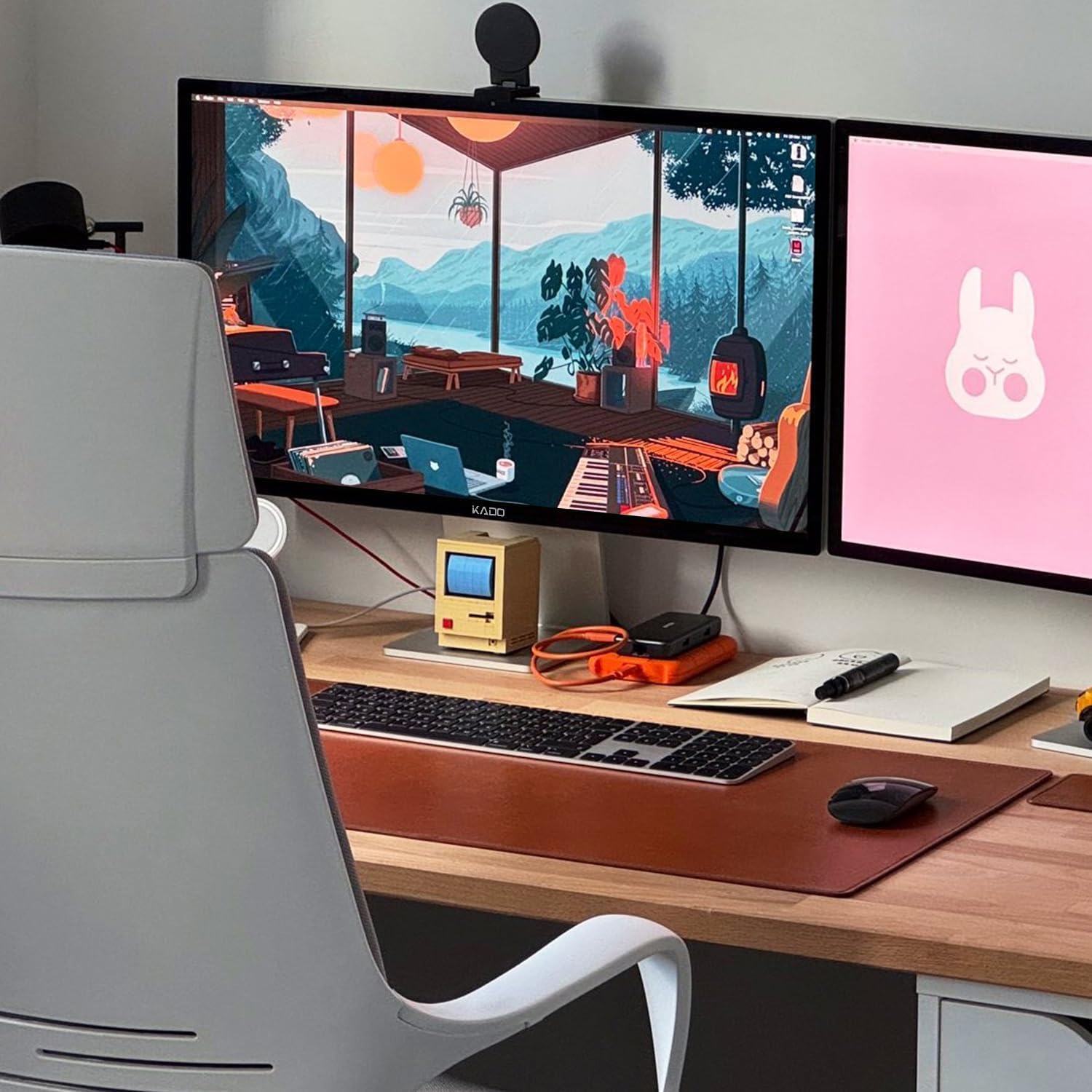 Kado Dual Monitor Setup - 2-Pack 24' 1920x1080 Computer Monitor 75Hz VESA Mount HDMI Office Gaming Built-in Speakers (E24 Dual Series)