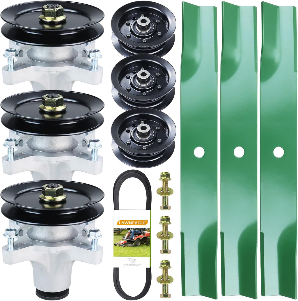 SS5000 Deck Rebuild Kit for Toro MX5060 MX5000 MX5050 SS5060 SW5000 MX5050 Mowers Includes Toro 139-3214 Spindle Assembly 125-5575 Pulley 115-5059-03 Blade 132-9420 Idler Pulley 1/2x142 Belt