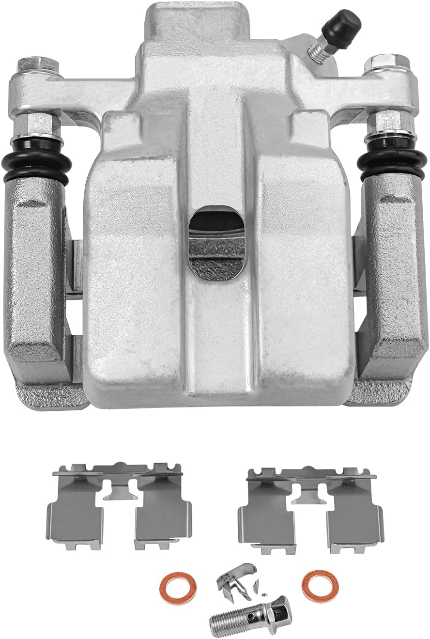 Detroit Axle - Rear Brake Kit for 2012-2017 Toyota Camry, 2013-2018 Avalon Lexus ES300h ES350, Drilled & Slotted Brake Rotors Disc Brake Caliper 2014 2015 2016 Replacement