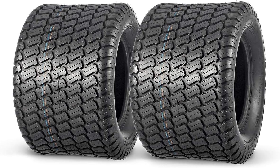 MaxAuto 20x12x10 Lawn Mower Tires, 20x12-10 nhs tire for Garden Turf Golf Cart Riding Tractor Tire, P332 4PR Tubeless, Load Capacity 1320LBS, 2Pcs