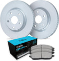 R1 Concepts Front Brake Kit Fits 2005-2006 Chrysler Crossfire; 2002-2004 Mercedes-Benz SLK32 AMG| Ceramic Brake Pads and Blank Brake Rotors| 13.0' Front
