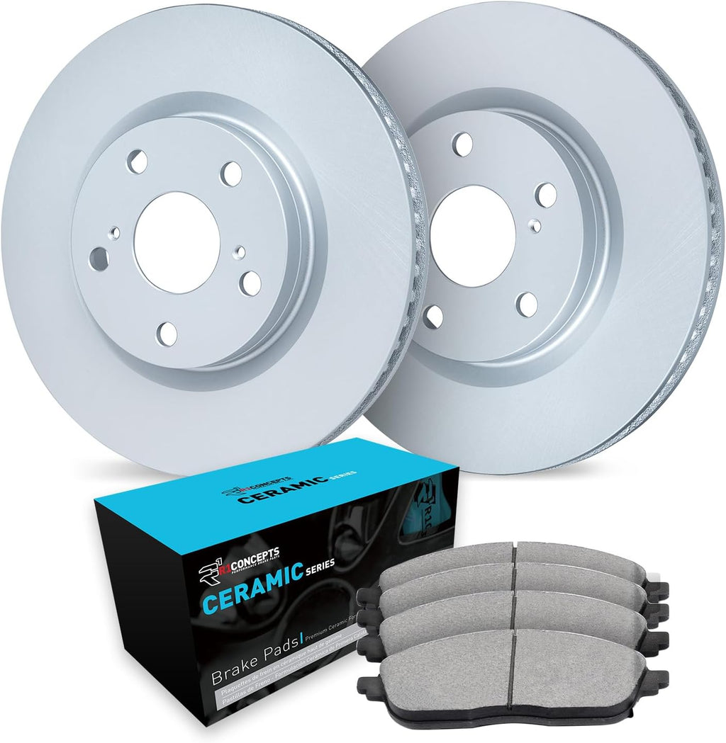 R1 Concepts Front Brake Kit Fits 1995-1997 Chevrolet Blazer; 1994-2003 Chevrolet S10; 1991-1993 Chevrolet S10; 1992-1997 GMC Jimmy| Ceramic Brake Pads and Blank Brake Rotors| 10.5' Front