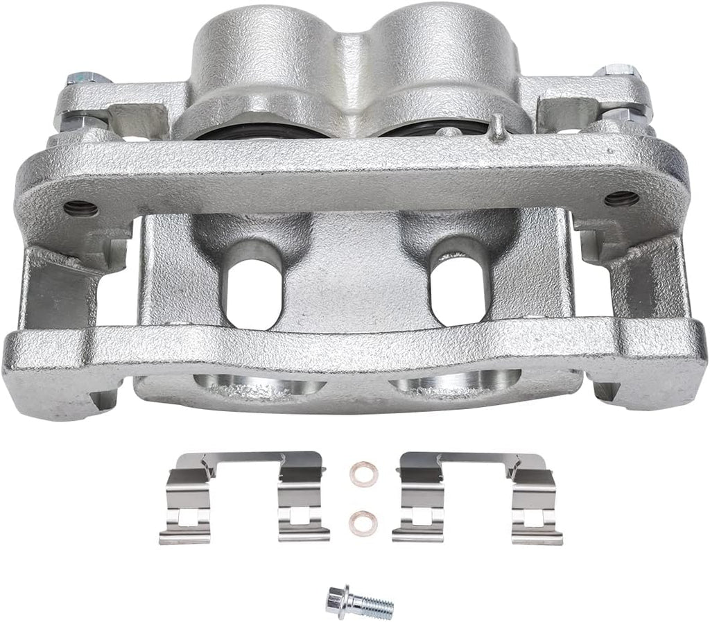 Detroit Axle - Front Brake Kit for Silverado Suburban Sierra Yukon XL 1500 Chevy Tahoe GMC Cadillac Escalade, Drilled & Slotted Disc Brake Rotors Brake Caliper Replacement : 12.99'' inch Rotor