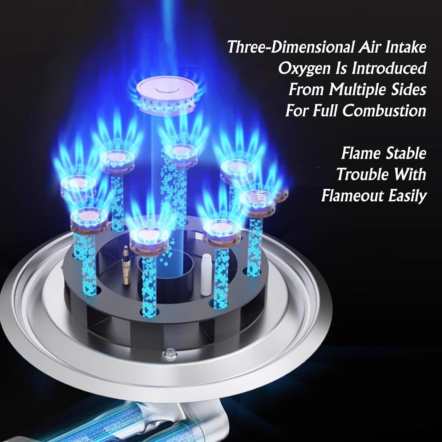NIKKHO Gas Stove 2 Burners,NG/LPG Convertible,Built-in Black Glass Gas Hob with Flame Failure Protection,Fire Power 5.2KW/17742.4BTU,Desktop/Embedded (Color : LPG), 54768