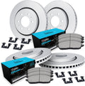 R1 Concepts Front and Rear Brake Kit Fits 2015-2020 Chevrolet Colorado; 2016-2018 Chevrolet Colorado USA; 2015-2020 GMC Canyon| Ceramic Pads, Blank Rotors| Hardware| 12.2' Front & 12.8' Rear