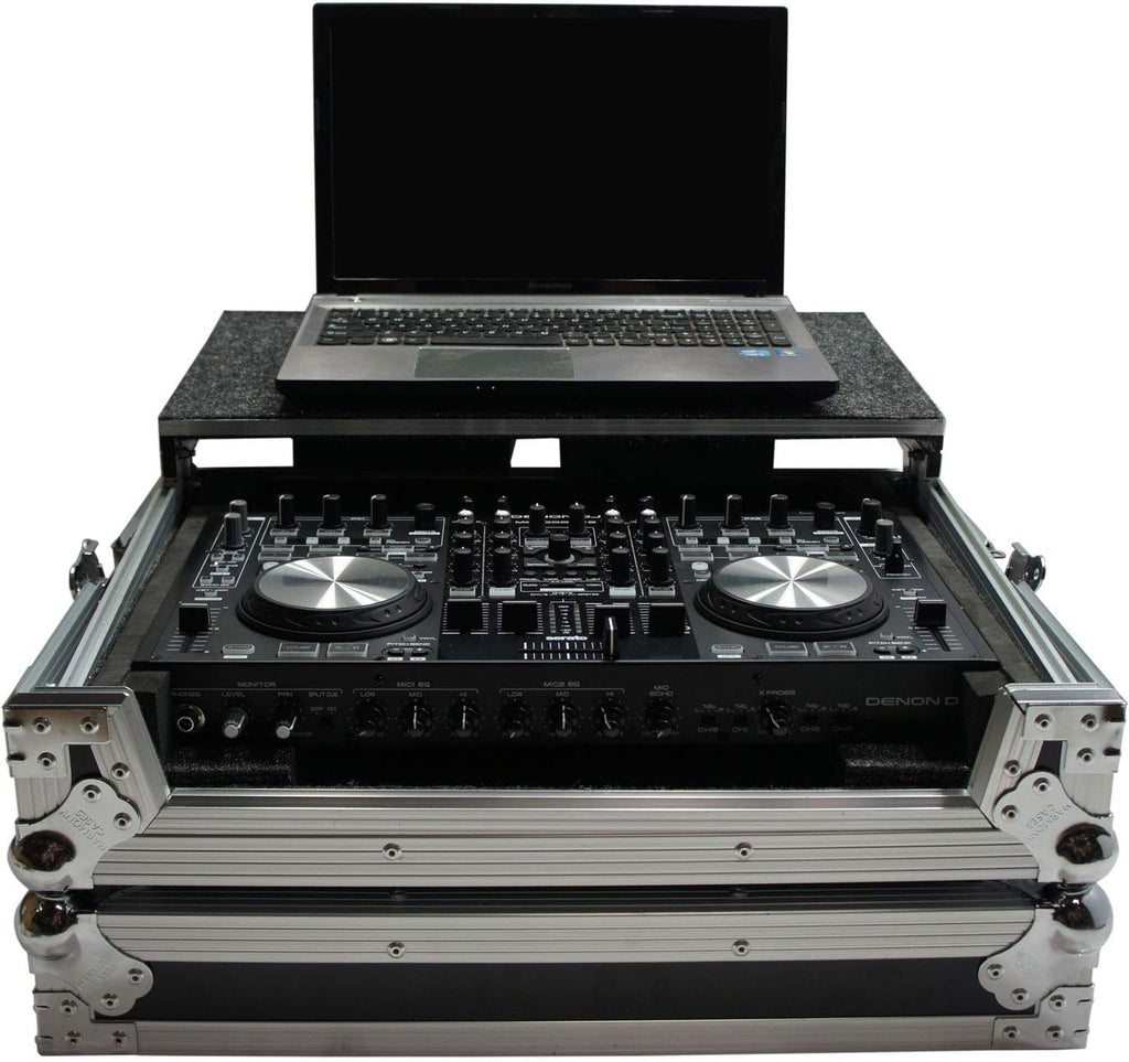 Harmony Audio HCDNMC6000LT Flight Glide Laptop Stand DJ Case Compatible with Denon DN-MC3000 New
