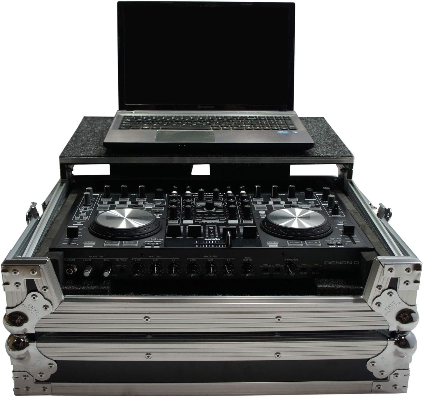 Harmony Audio HCDNMC6000LT Flight Glide Laptop Stand DJ Case Compatible with Denon DN-MC3000 New