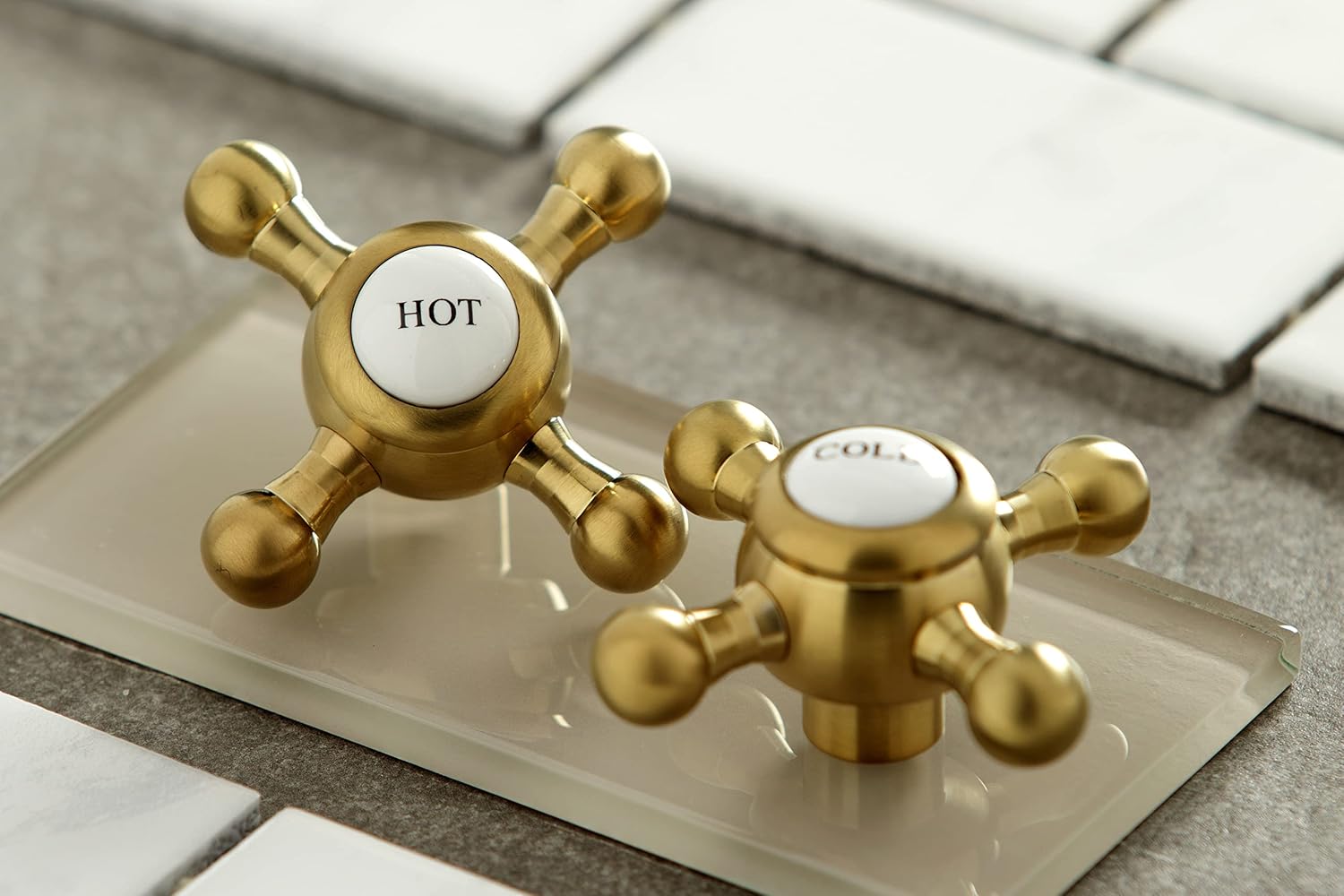 Kingston Brass KS1167BX 8 in. Widespread Bathroom Faucet, Brushed Brass