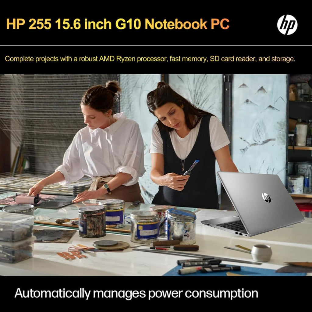 HP 255 G10 Laptop for Home or Work, 16GB RAM, 1TB SSD, 15.6' Full HD, Ryzen 3 7330U (Beat Intel i5-1135G7), HDMI, USB-C, Win 11 Pro (32GB RAM | 1TB PCIe SSD)