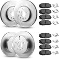 VEVOR Front and Rear Brake Kit Compatible with 2010-2017 Chevrolet Equinox, 2010-2017 GMC Terrain, Hollow Brake Rotors Ceramic Brake Pads Replacement Kit, 12.7 in Front Rotors, 12 in Rear Rotors