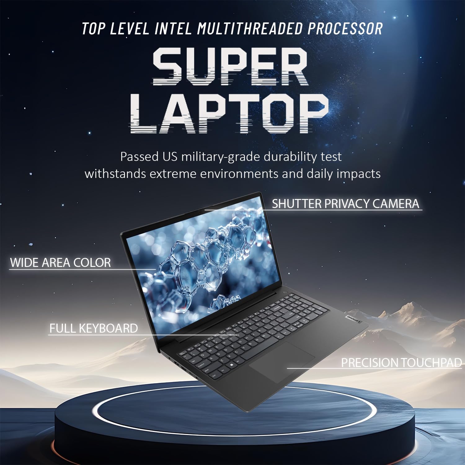 Lenovo Newly Designed V15 Business Laptop(2025/2026 Edition) with Microsoft Office, Intel Powerful CPU, 32GB RAM, 1TB SSD, 15.6' FHD Display, Ultra Quiet Design, Long Battery Life, Windows 11, WOWPC