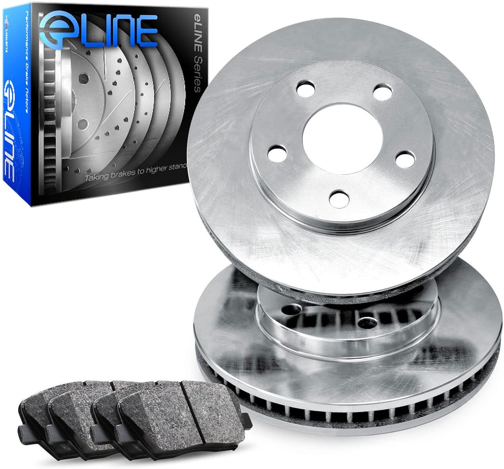 R1 Concepts Front Brake Kit Fits 2016-2019 Mazda 6| Ceramic Brake Pads and Blank Brake Rotors| 11.7' Front