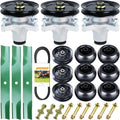 SS5000 Deck Rebuild Kit for Toro MX5060 MX5000 MX5050 SS5060 Mowers Includes 139-3214 Spindle Assembly 125-5575 Pulley 115-5059-03 Blades 132-9420 Idler Pulley 116-9981 Wheels 1/2x142 Belt